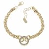2549 Bransoletka elegancka złota 17+3cm pozłacana 14k cyrkonie